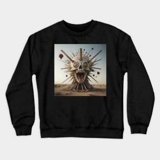 Scary halloween statue Crewneck Sweatshirt